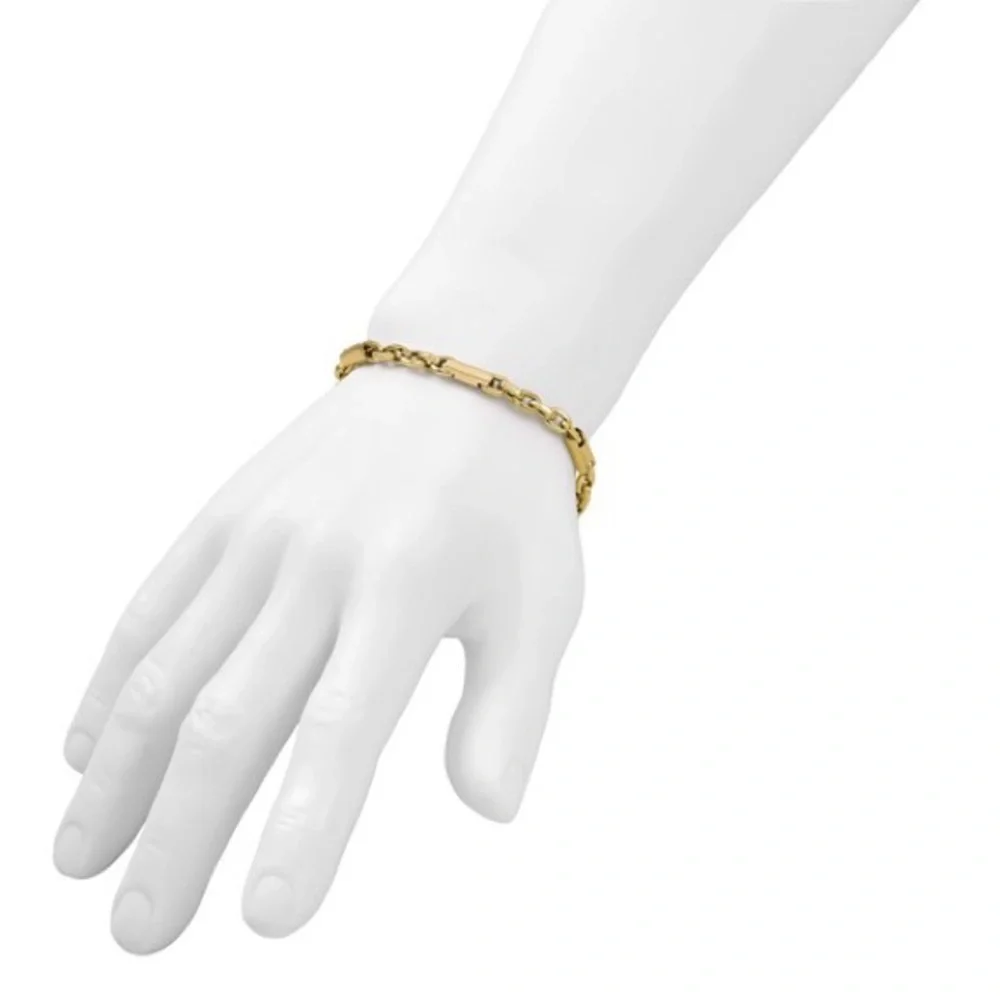 Leslie's 14K Men's Polished Fancy Link Bracelet